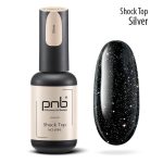 Топ для гель-лаку світловідбиваючий Shockt Top Silver, No whipe, 8ml