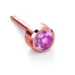 Сережки для проколу вух Nina, рожеві (завальц. рожеве покриття)