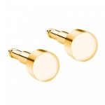 Сережки для проколу вух Nina у формі повний місяць (в золоті)