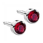 Сережки для проколу вух Nina, гранат (без покриття)