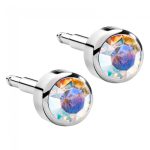 Сережки для проколу вух Nina, гірський кришталь  (без покриття)