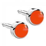 Сережки для проколу вух Nina з камінням, червоний корал (завальц. без покриття)