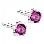 Сережки для проколу вух Nina, рожеві (крапан без покриття)