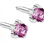 Сережки для проколу вух Nina, світло-рожеві (крапан без покриття)