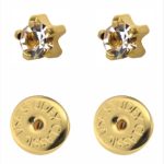 Сережки для проколу вух Studex, білий кришталь крапан (з покриттям)