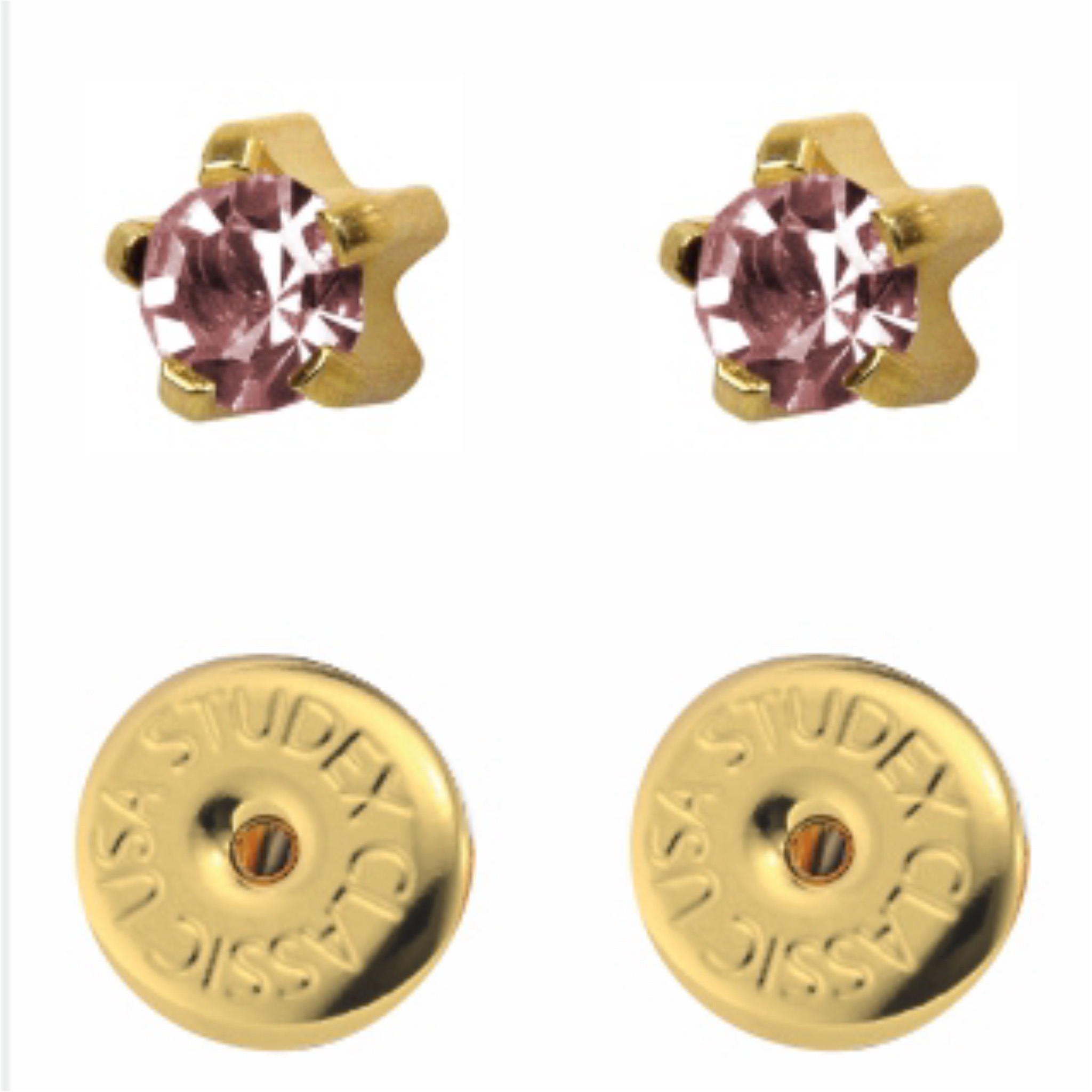 зображення_viber_2026-03-04_16-46-13-178 Сережки для проколу вух Studex, світло-рожеві крапан (з покриттям) - Зображення 1