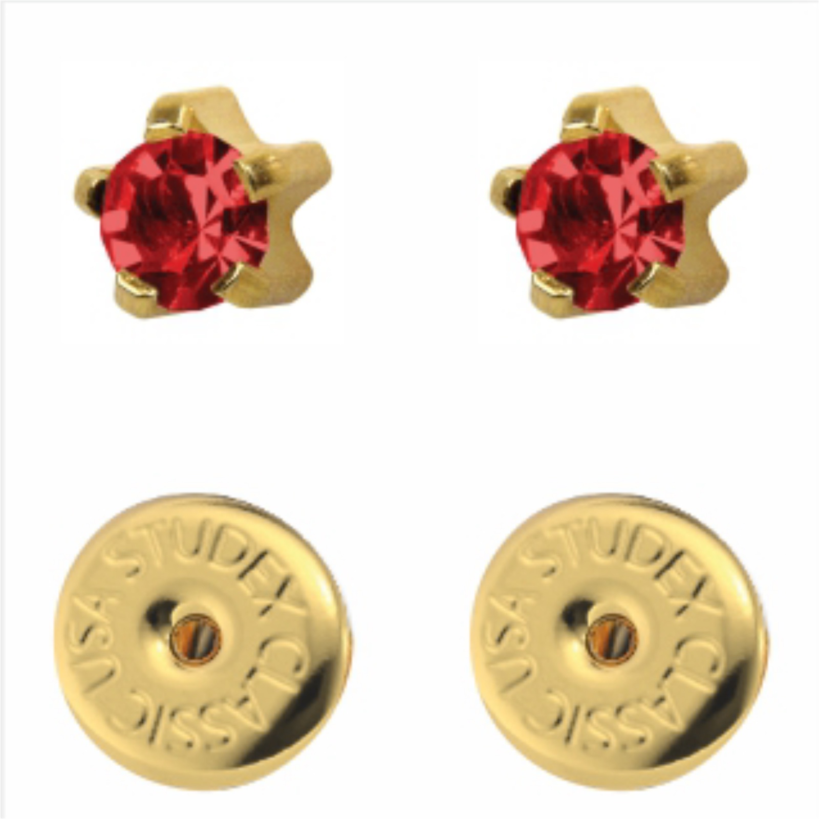 зображення_viber_2026-03-04_16-46-13-529 Сережки для проколу вух Studex, рубін крапан (з покриттям) - Зображення 1