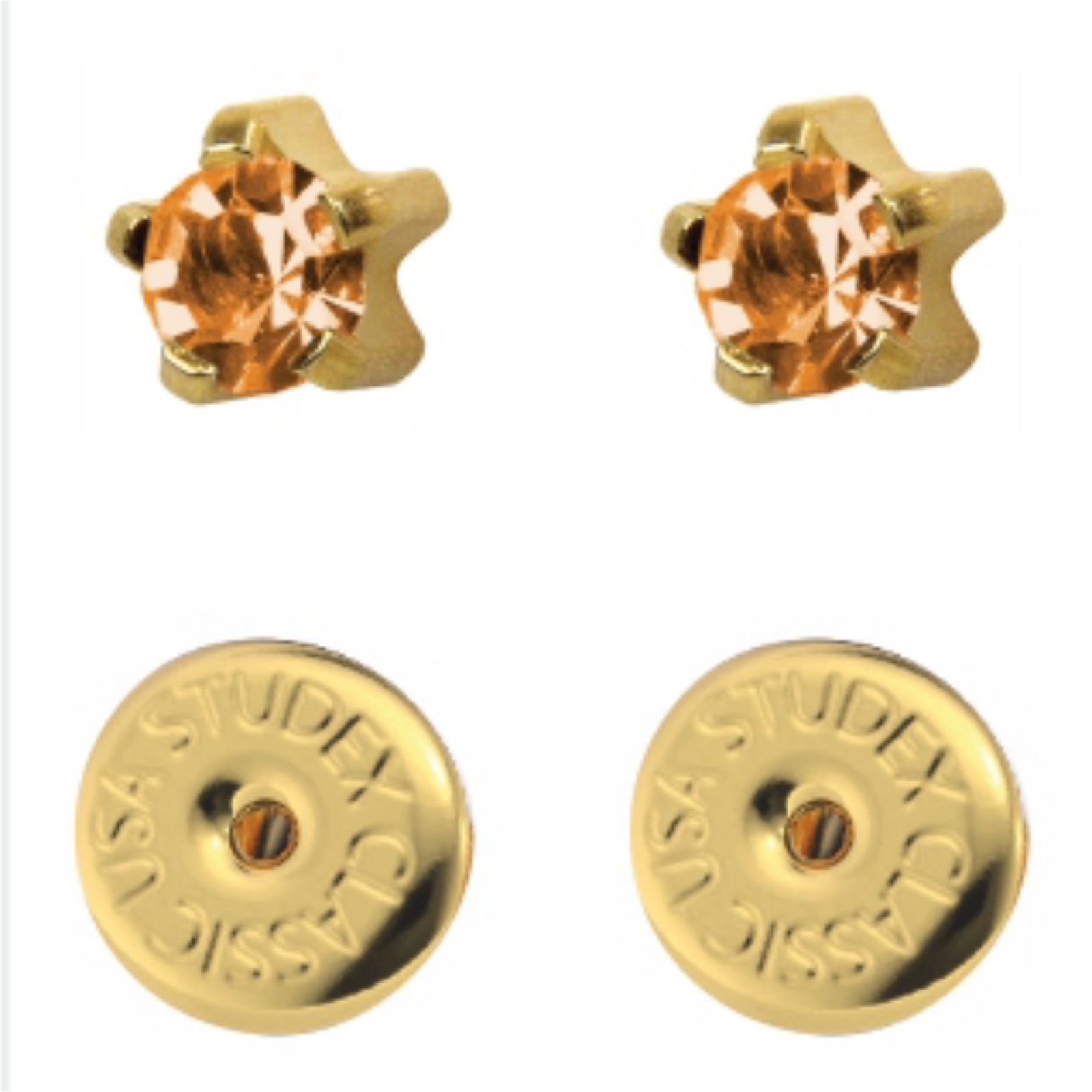 зображення_viber_2026-03-04_16-46-14-663 Сережки для проколу вух Studex, топаз крапан (з покриттям) - Зображення 1