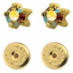 Сережки для проколу вух Studex, гірський кришталь крапан (з покриттям)