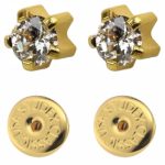 Сережки для проколу вух Studex, огранований циркон крапан (з покриттям)