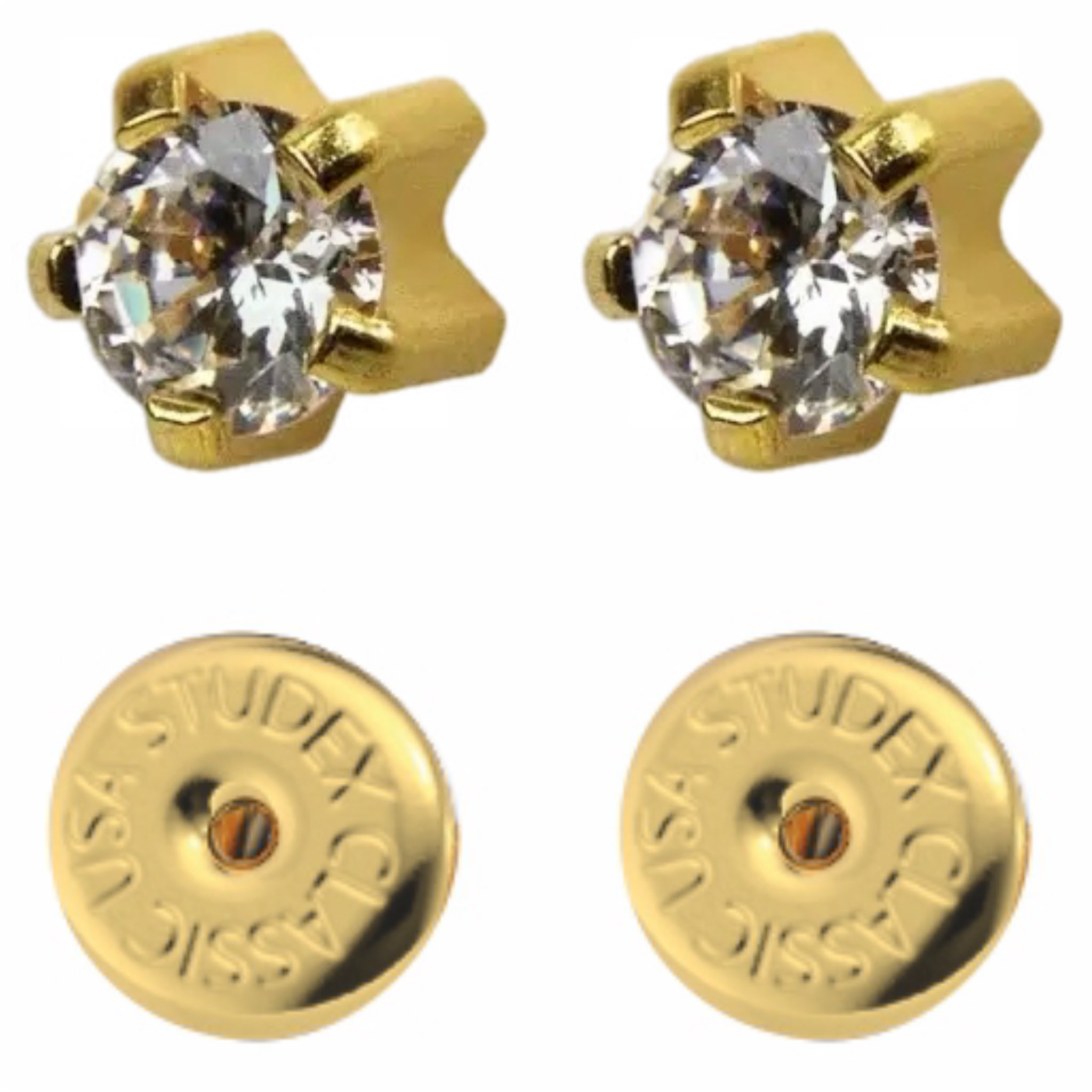 зображення_viber_2026-03-06_16-21-38-200 Сережки для проколу вух Studex, огранований циркон крапан (з покриттям) - Зображення 1