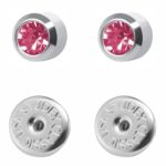 Сережки для проколу вух Studex, рожеві завальцівка (без покриття)