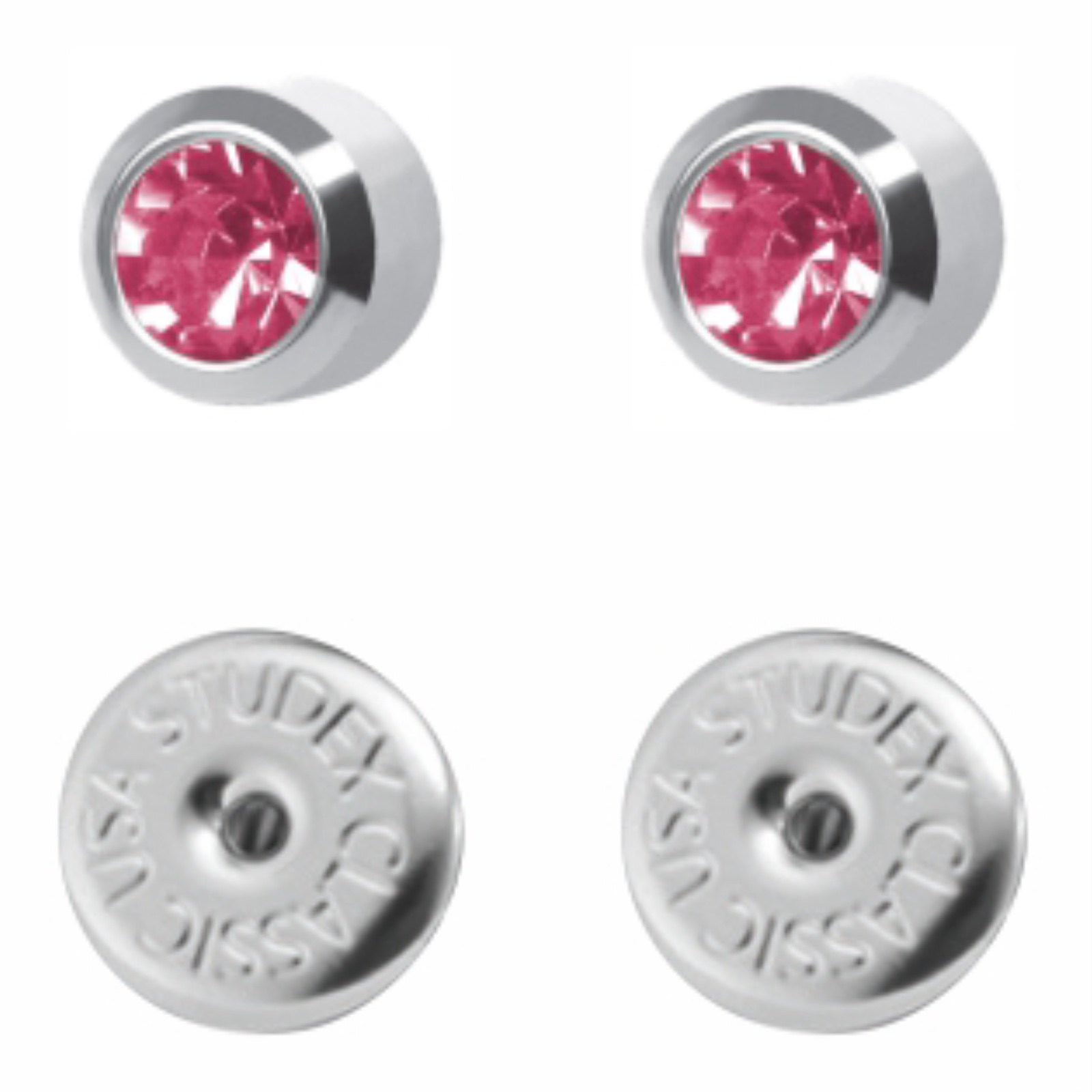 зображення_viber_2026-03-10_11-40-04-163 Сережки для проколу вух Studex, рожеві завальцівка (без покриття) - Зображення 1