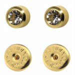 Сережки для проколу вух Studex, білий кришталь завальцівка (з покриттям)