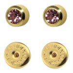 Сережки для проколу вух Studex, світло-рожеві завальцівка (з покриттям)