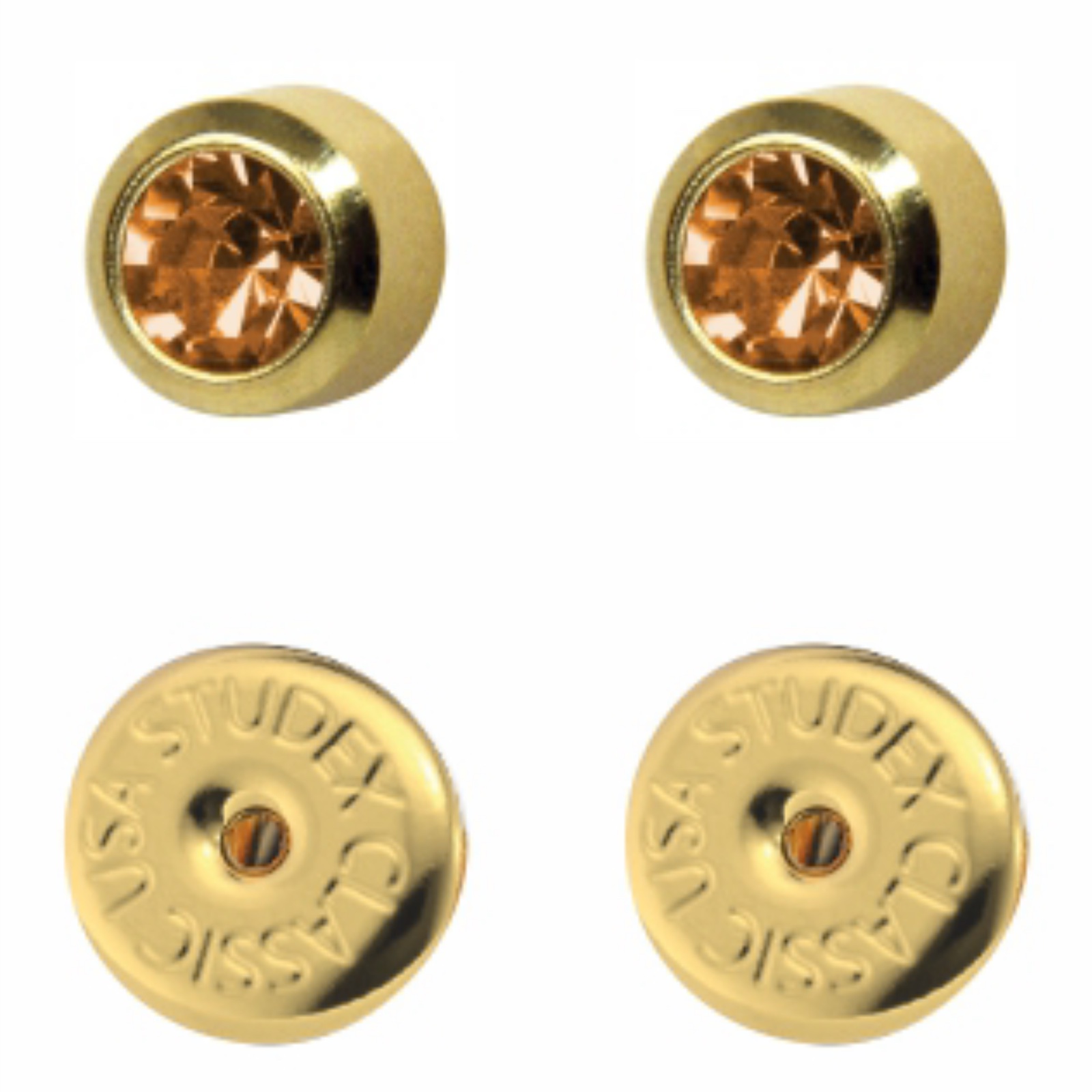 зображення_viber_2026-03-11_15-58-27-207 Сережки для проколу вух Studex, топаз завальцівка (з покриттям) - Зображення 1